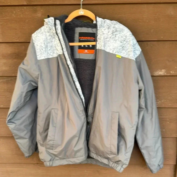 Hawke & Co gray fleece men’s coat size medium - Picture 1 of 3